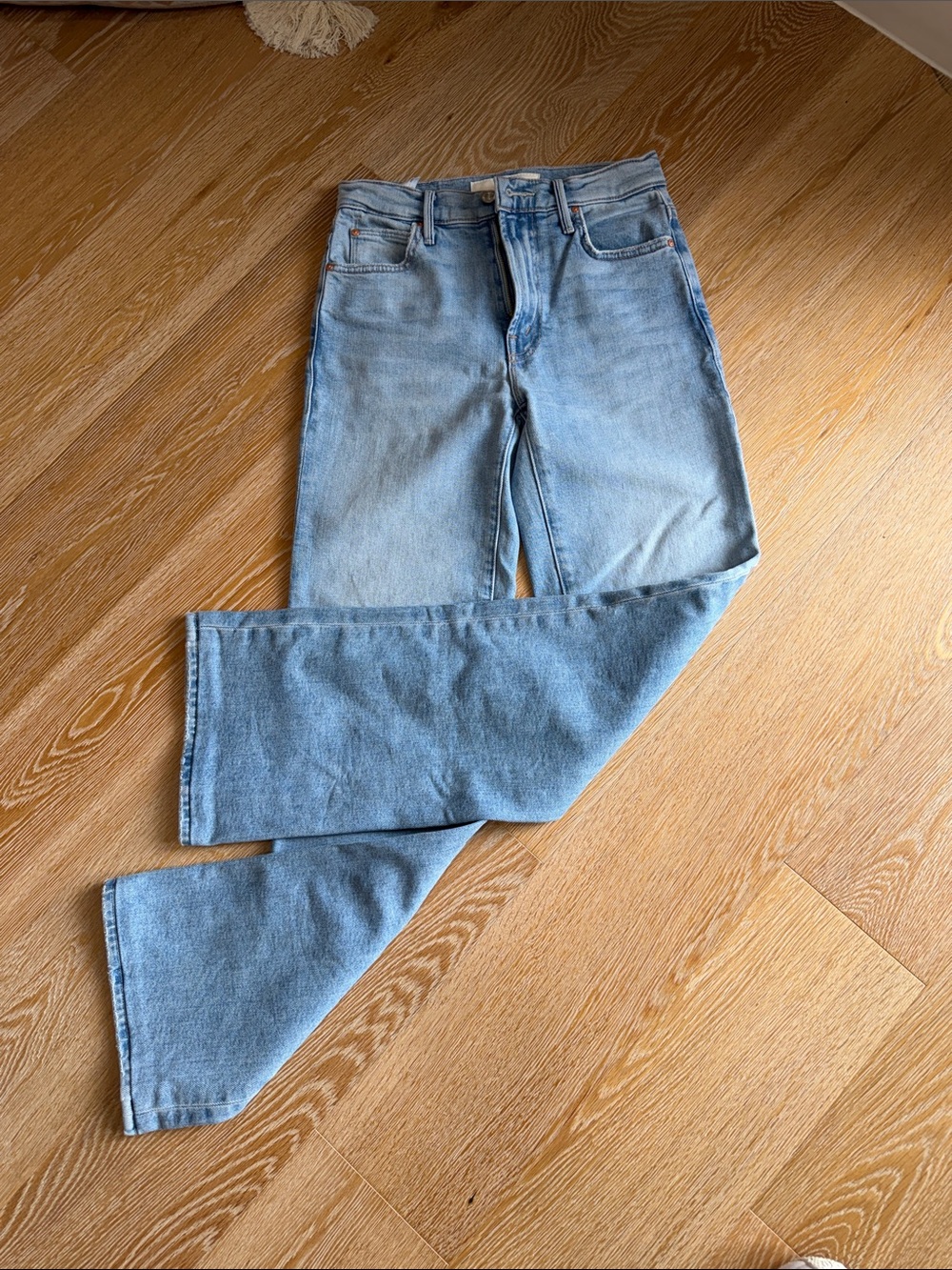 MOTHER Light Blue Kick It Denim Jeans